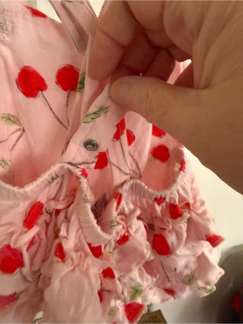 Mulberry Bamboo Cherry Ruffle Butt Romper